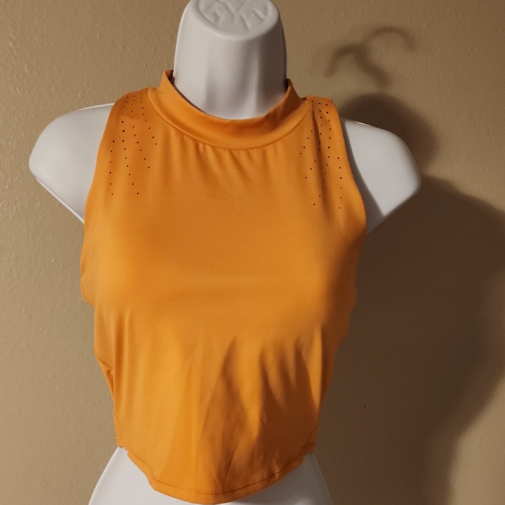 Chic Orange Sleeveless Tank Top